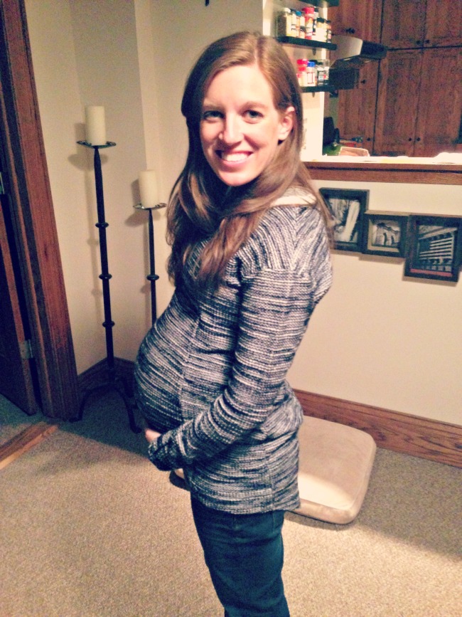 7 months pregnant baby bump